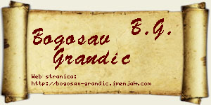 Bogosav Grandić vizit kartica